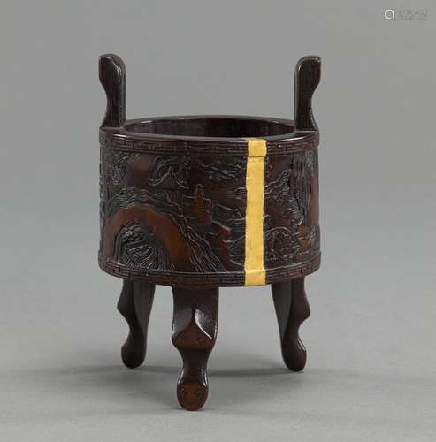 A RELIEF BAMBOO CENSER