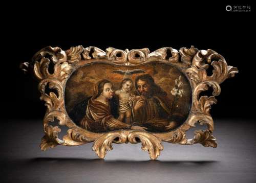 CARTOUCHE WITH THE HOLY FAMILY