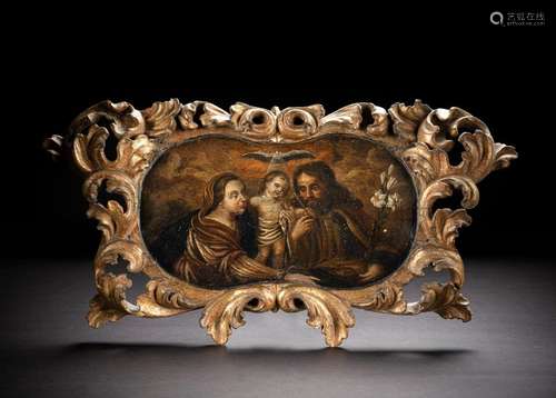 CARTOUCHE WITH THE HOLY FAMILY