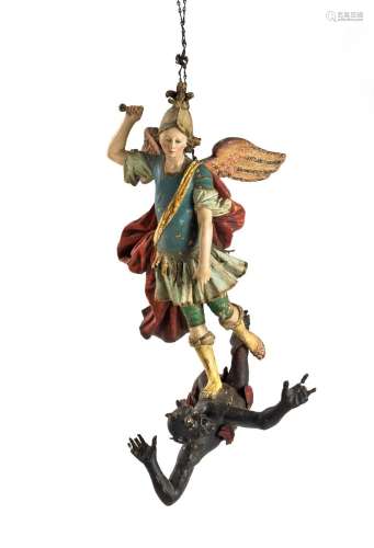 A BAROQUE GROUP OF ARCHANGEL MICHAEL AND THE DEVIL