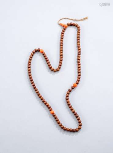 A WOOD AND CORAL COURT CHAIN