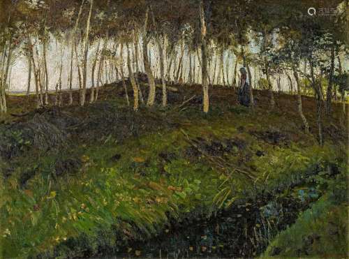 Otto Modersohn: Birkenwald am Kanal