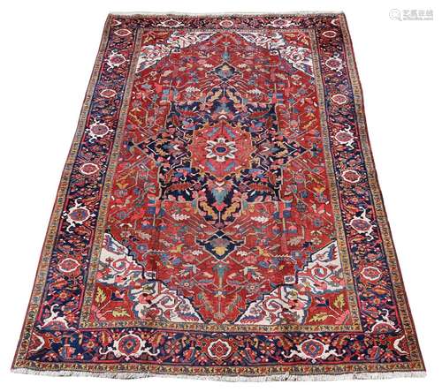 A HERIZ CARPET, approximately 343 x 229cm