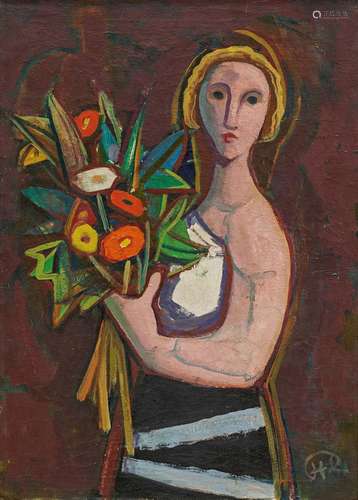 Karl Hofer: Frau mit Blumen