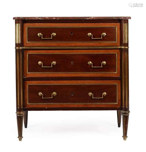 A DIRECTOIRE MAHOGANY AND GILT METAL MOUNTED COMMODE, CIRCA ...