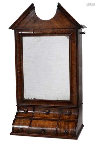 A GEORGE II MAHOGANY HANGING OR TABLE TOP CABINET, CIRCA 175...