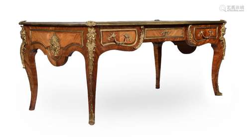 Y A FRENCH KINGWOOD AND ORMOLU MOUNTED BUREAU PLAT, IN LOUIS...