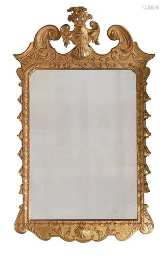 A GEORGE II GILTWOOD WALL MIRROR, CIRCA 1730