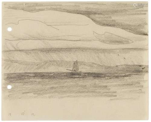 Lyonel Feininger: Wolken und Segelboot