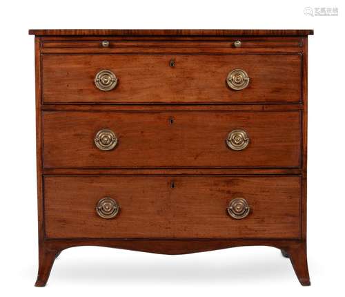 A GEORGE III MAHOGANY CHEST OF DRAWERS, CIRCA 1790