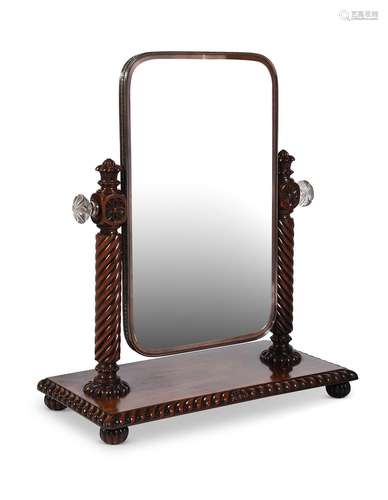 AN ANGLO INDIAN PADOUK DRESSING MIRROR, CIRCA 1825