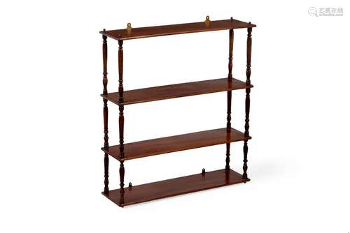 A SET OF GEORGE IV MAHOGANY HANGING WALL SHELVES, CIRCA 1825