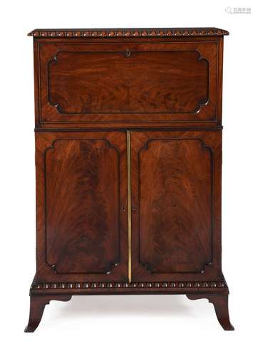 A REGENCY MAHOGANY SECRETAIRE CABINET, CIRCA 1820