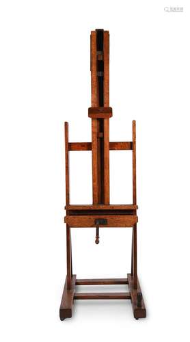 A LATE VICTORIAN OAK ARTIST'S EASEL, CIRCA 1890