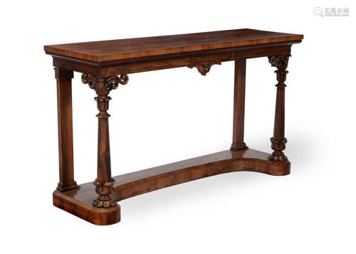 Y A WILLIAM IV ROSEWOOD HALL OR SERVING TABLE, IN THE MANNER...