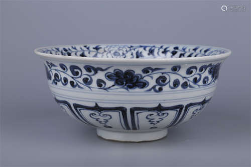 A Blue-and-White Big Porcelain Bowl.