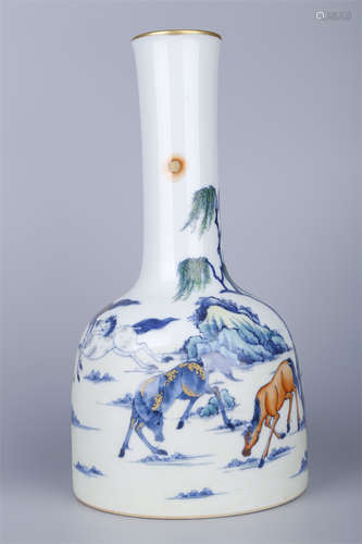 A Bell Shaped Porcelain Bottle.