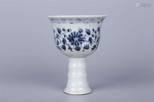 A Blue-and-White Porcelain Goblet.