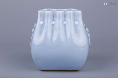 A Celeste Glazed Porcelain Bottle.