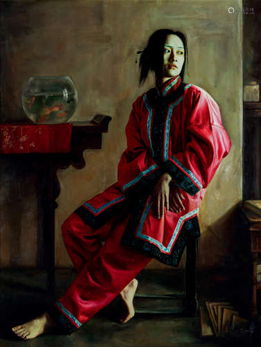 李文涛 2004 金鱼的故事 布面油画