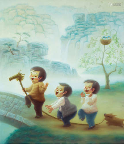 吕欣 2006 踏歌而行 布面油画