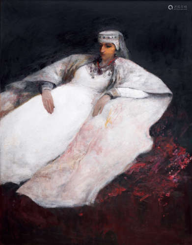 文国璋 2020 塔吉克公主莎依甫·加玛丽之一 布面油画