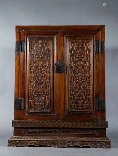 A MING DYNASTY HUANGHUALI BOOK CABINET