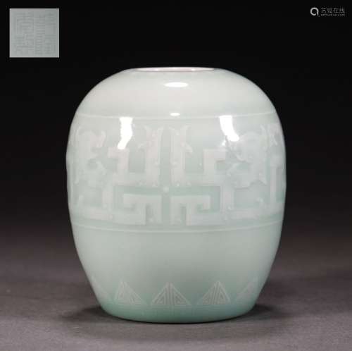 A Qing Dynasty - Dongqing glaze WATER POT
