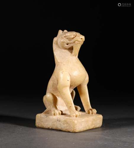 A Tang Dynasty white marble lion