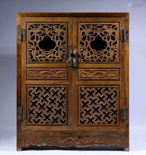 A MING DYNASTY HUANGHUALI BOOK CABINET
