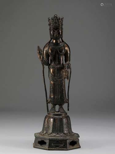 A BRONZE GILT DALI BUDDHA