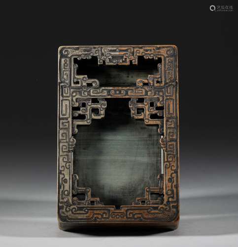 A SET OF QING DYNASTY Hollow out inkstone