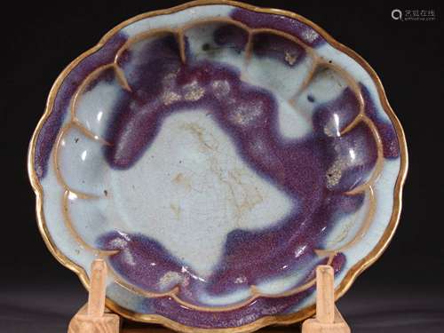 A SONG DYNASTY JUN KILN PLATE