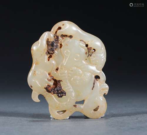 A HAN DYNASTY HETIAN JADE BEAR