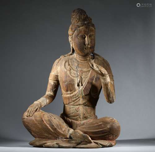 Song Dynasty - Wood Carving Guanyin Statue