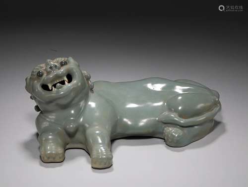 Song Dynasty -  Celadon Tiger Pillow