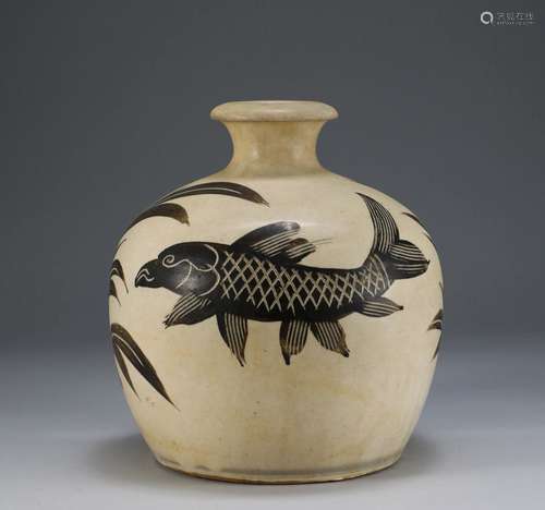 Song Dynasty - Cizhou Kiln Fish Pattern Pot