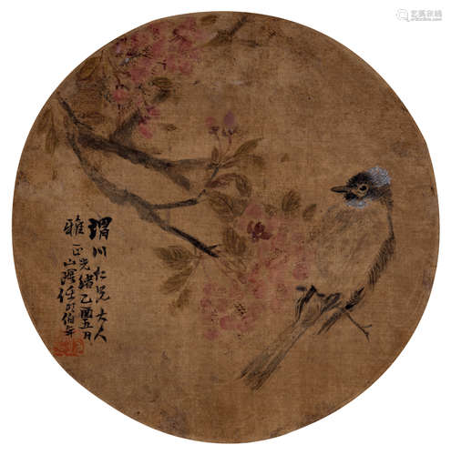 任伯年（1840～1896） 花鸟 镜片 设色绢本