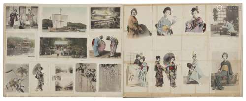 Japon, période Meiji (1868-1912) Album à couverture textile ...