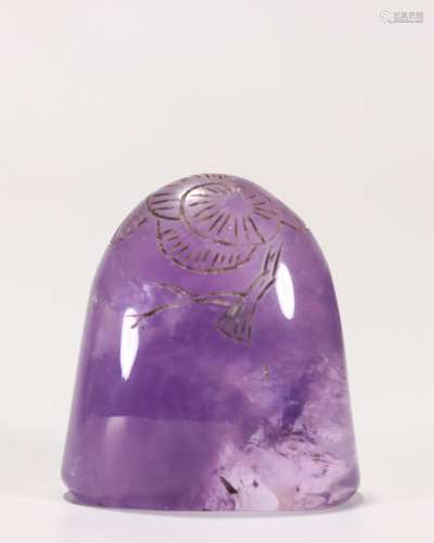 紫水晶松樹紋印章