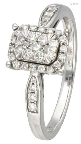 14K. White gold Diamond Point ring set with approx. 0.20 ct....