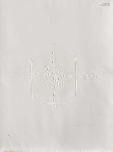 Lucio Fontana "Concetto spaziale" 1968 etching wit...