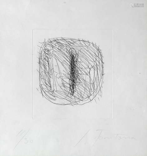 Lucio Fontana "Concetto spaziale" 1960-1963 circa ...