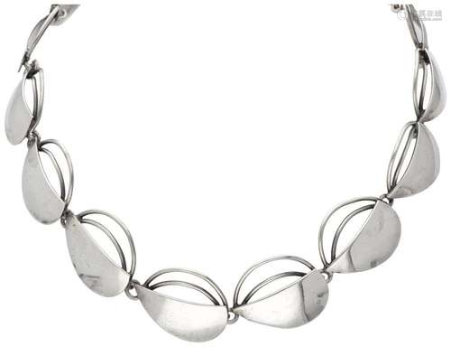 835 Silver link necklace by Danish designer Carl Ove Frydens...