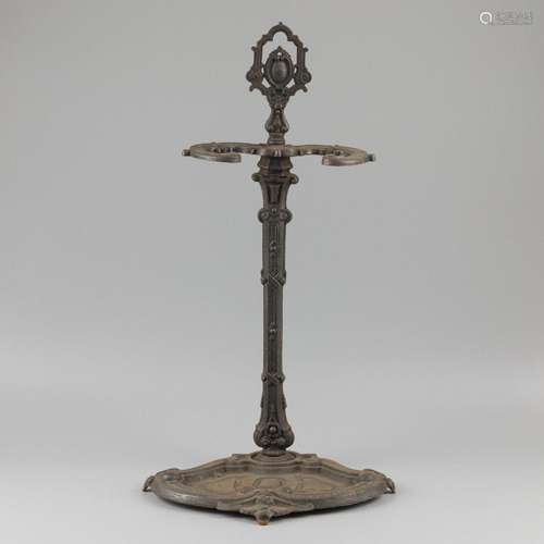 A cast iron umbrella stand, France, ca. 1900.