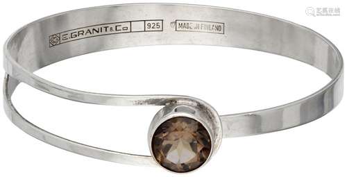 Sterling silver E. Granit & Co. bangle bracelet set with...