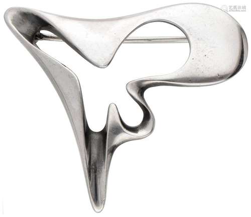 Sterling silver no.324 'Amoeba' brooch by Henning ...