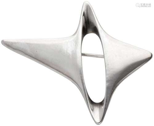 Sterling silver no.339 'Star' brooch by Henning Ko...