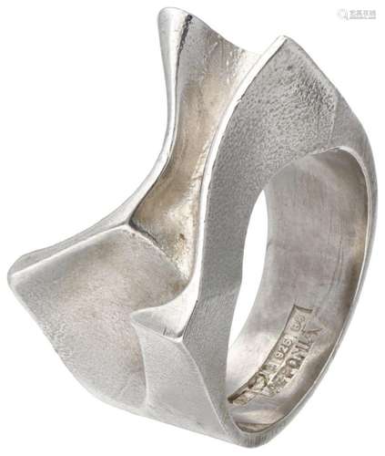 Sterling silver 'Mira' ring by Björn Weckström for...