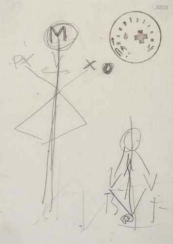 Joseph Beuys "M=Mund (Bocca)" 1969 pencil on ...